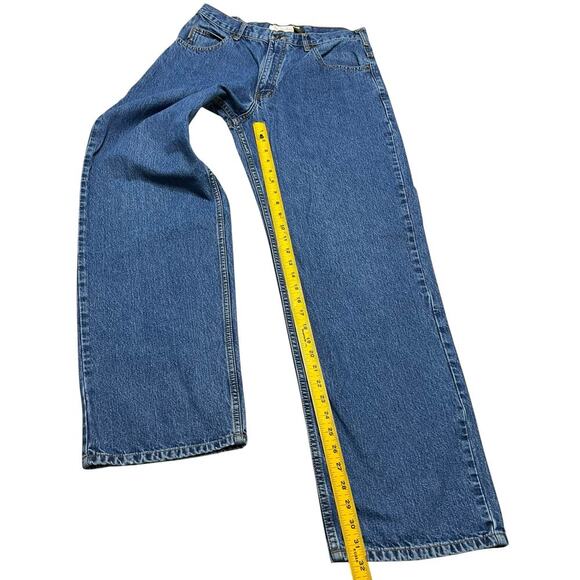 Vintage Timberland Men’s Blue Denim Jeans - 5 Pocket Straight Leg - size 32 - Picture 7 of 10